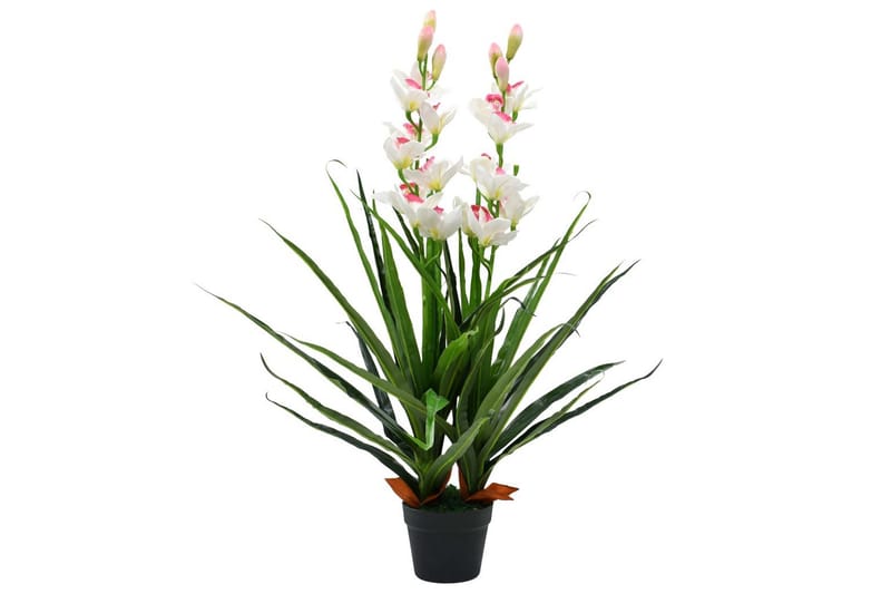 Konstväxt Orkidé med kruka 100 cm grön - Grön - Konstgjorda växter