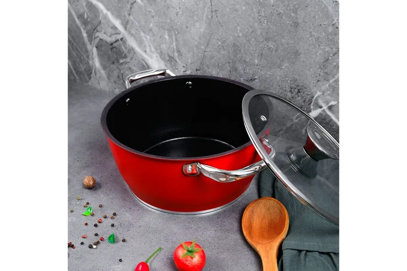 Kruk Skylin Röd / Svart - Mörkröd/Svart - Inredning & dekor - Dekor & inredningsdetaljer - Kruka & ytterkruka