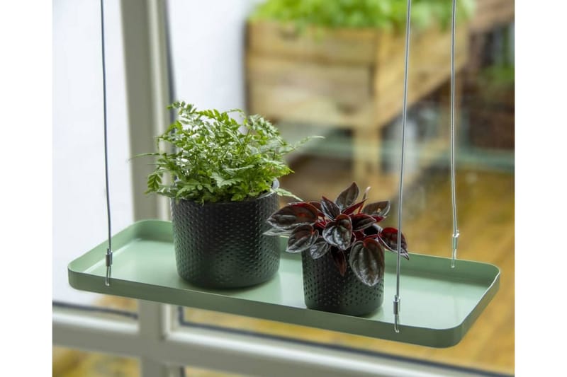 Esschert Design Hängande växtbricka rektangulär grön s -   - Ampel kruka
