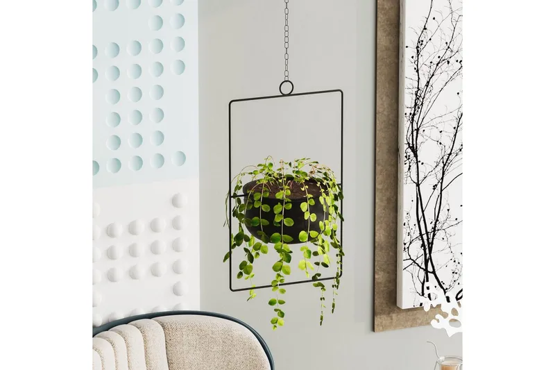 Dekorativ Kruka Jathen Svart - Svart - Inredning & dekor - Dekor & inredningsdetaljer - Kruka & ytterkruka - Väggkruka