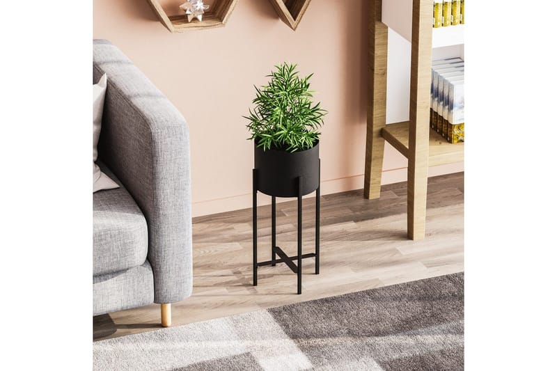 Dekorativ Kruka Mirven Svart 23 x 23 x 48 cm - 23 x 23 x 48 cm - Inredning & dekor - Dekor & inredningsdetaljer - Kruka & ytterkruka - Väggkruka