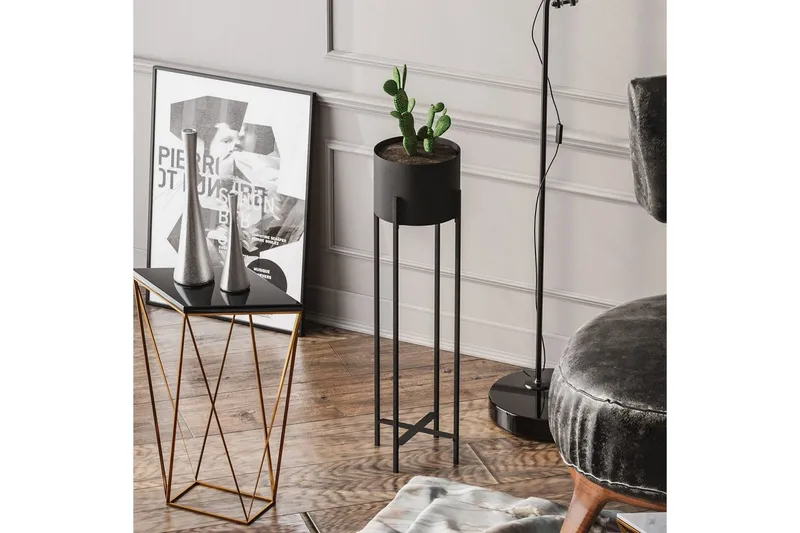 Dekorativ Kruka Mirven Svart 23 x 23 x 78 cm - 23 x 23 x 78 cm - Inredning & dekor - Dekor & inredningsdetaljer - Kruka & ytterkruka - Väggkruka