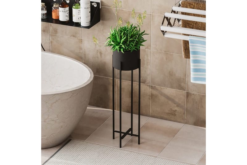 Dekorativ Kruka Mirven Svart 23 x 23 x 78 cm - 23 x 23 x 78 cm - Inredning & dekor - Dekor & inredningsdetaljer - Kruka & ytterkruka - Väggkruka