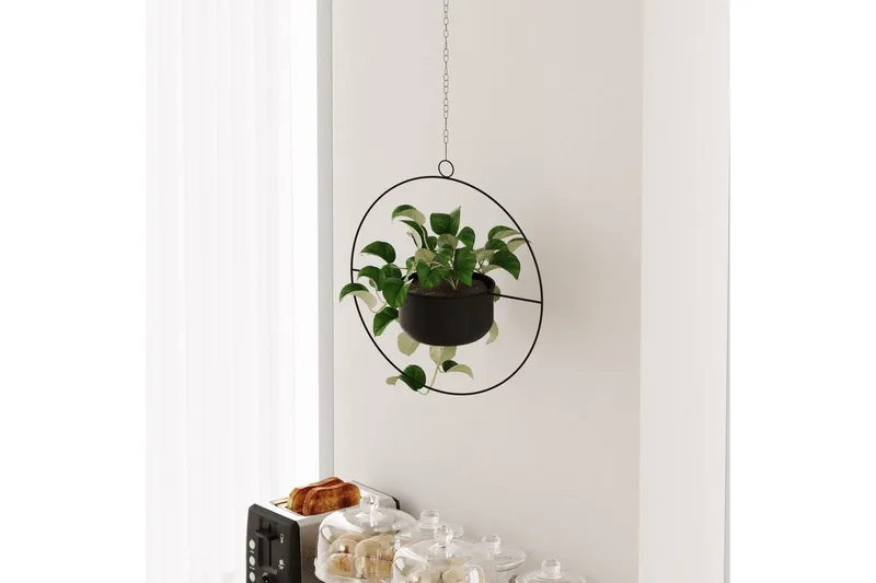 Dekorativ Kruka Velmor Svart - Svart - Inredning & dekor - Dekor & inredningsdetaljer - Kruka & ytterkruka - Väggkruka