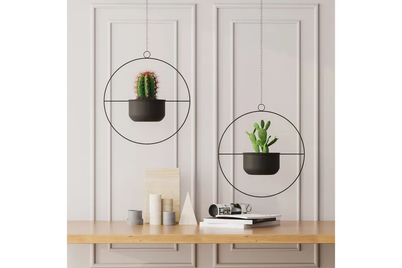 Dekorativ Kruka Velmor Svart - Svart - Inredning & dekor - Dekor & inredningsdetaljer - Kruka & ytterkruka - Väggkruka