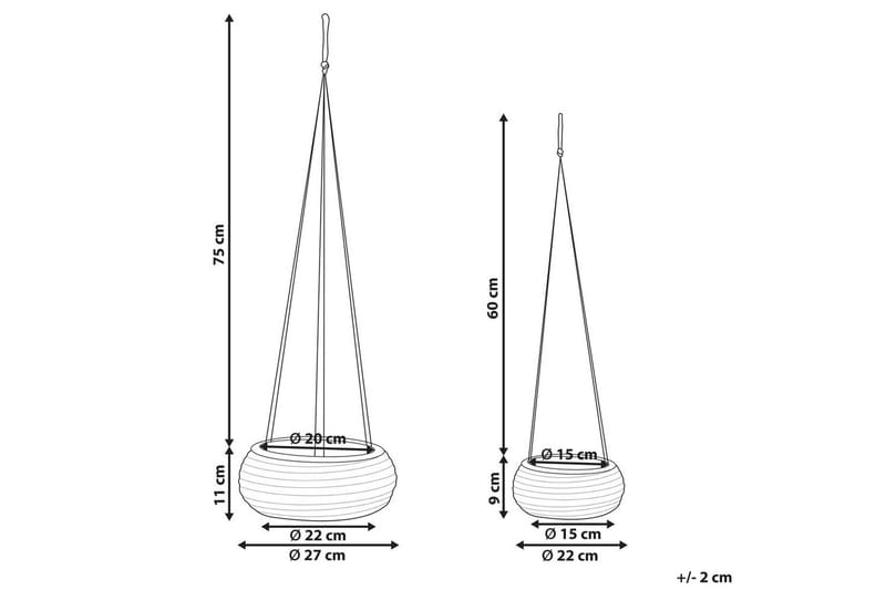 Inomhuskruka Remora set om 2 - Inredning & dekor - Dekor & inredningsdetaljer - Kruka & ytterkruka - Ampel kruka