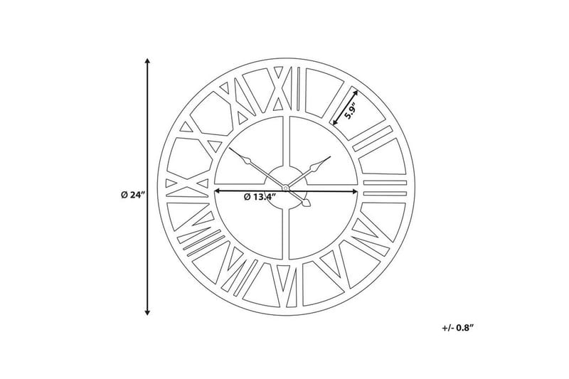 Nottwil Väggklocka 61 cm - Guld - Inredning & dekor - Dekor & inredningsdetaljer