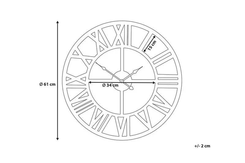 Nottwil Väggklocka 61 cm - Guld - Inredning & dekor - Dekor & inredningsdetaljer