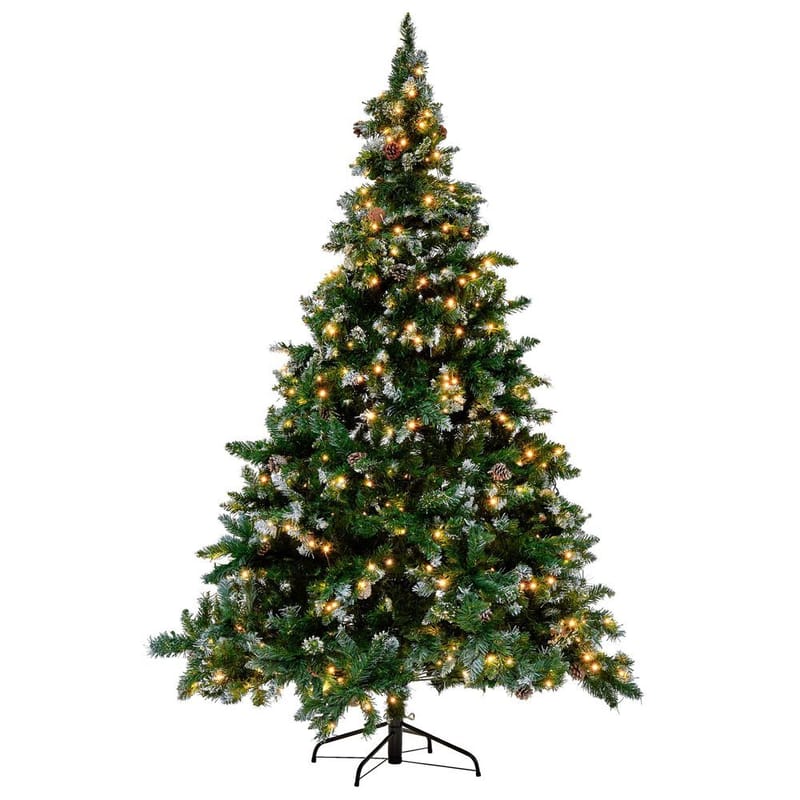 Palomar Plastgran 180 cm med Belysning, Grön|Svart