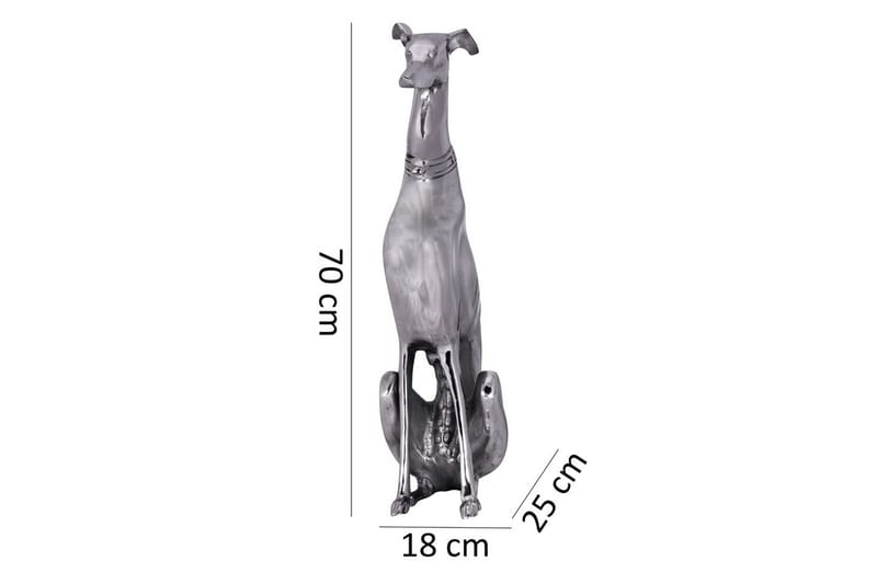 Dekorativ figur Wohnling Aluminiumhund Silver Modern - Inredning & dekor - Dekor & inredningsdetaljer - Prydnadssaker - Skulpturer
