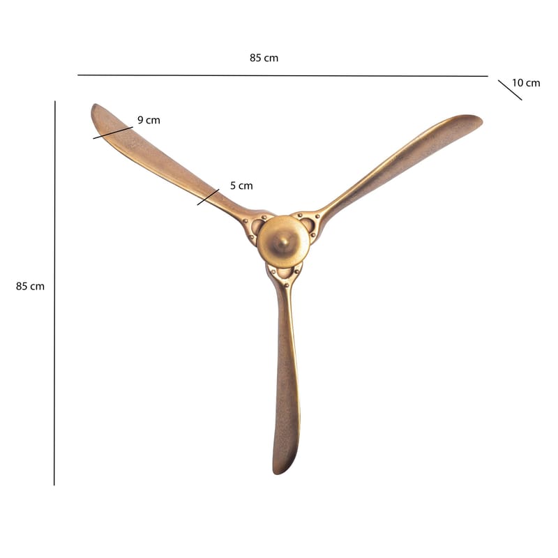 Ilvik Väggdekoration Propeller 85x85 cm i metall - guld - Inredning & dekor - Dekor & inredningsdetaljer - Prydnadssaker - Skulpturer