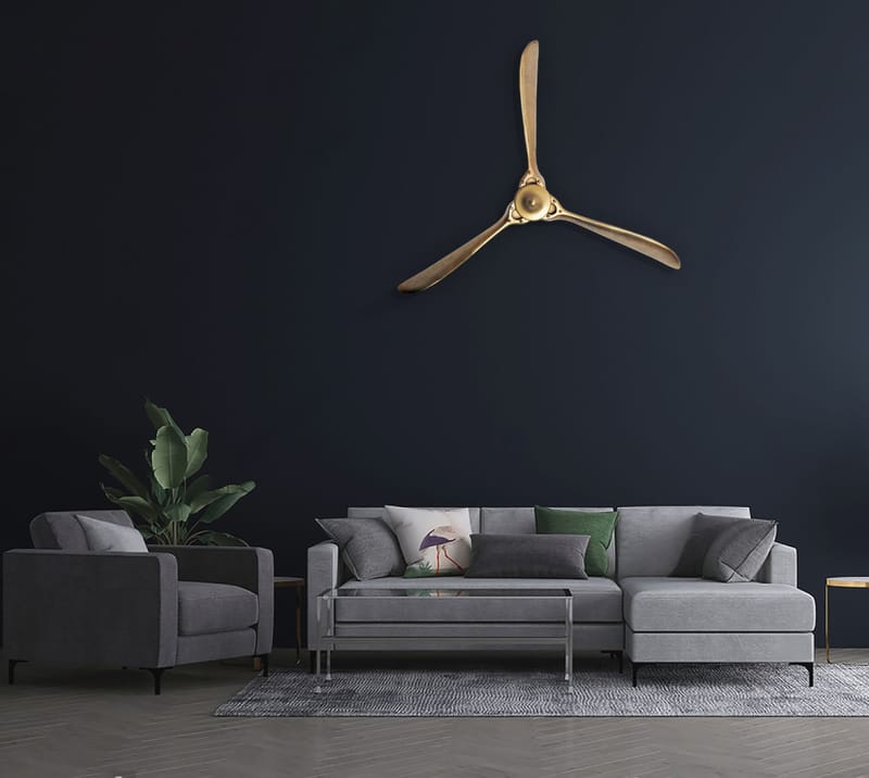 Ilvik Väggdekoration Propeller 85x85 cm i metall - guld - Inredning & dekor - Dekor & inredningsdetaljer - Prydnadssaker - Skulpturer