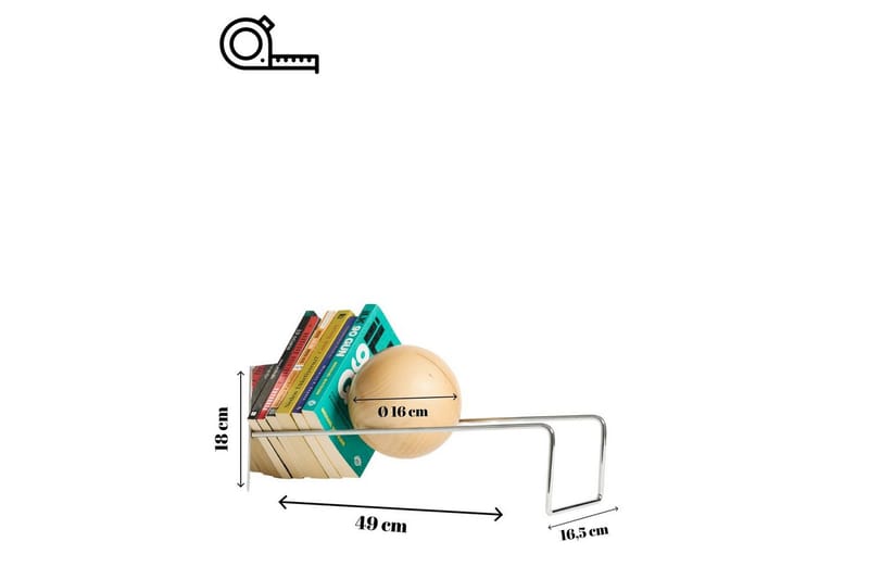 Orvic Bokstöd 49x18 cm - Silver - Inredning & dekor - Dekor & inredningsdetaljer - Prydnadssaker - Bokstöd