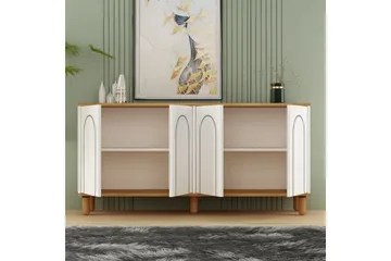 Salven Skulptur 150x73 cm - Ek/Vit - Förvaring - Förvaringsmöbler - Skänkar & sideboards