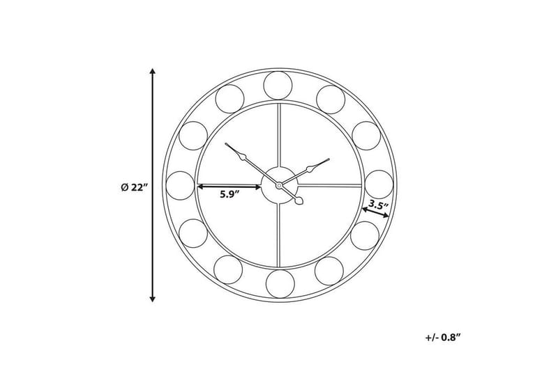 Reiden Väggklocka 56 cm - Flerfärgad - Inredning & dekor - Dekor & inredningsdetaljer