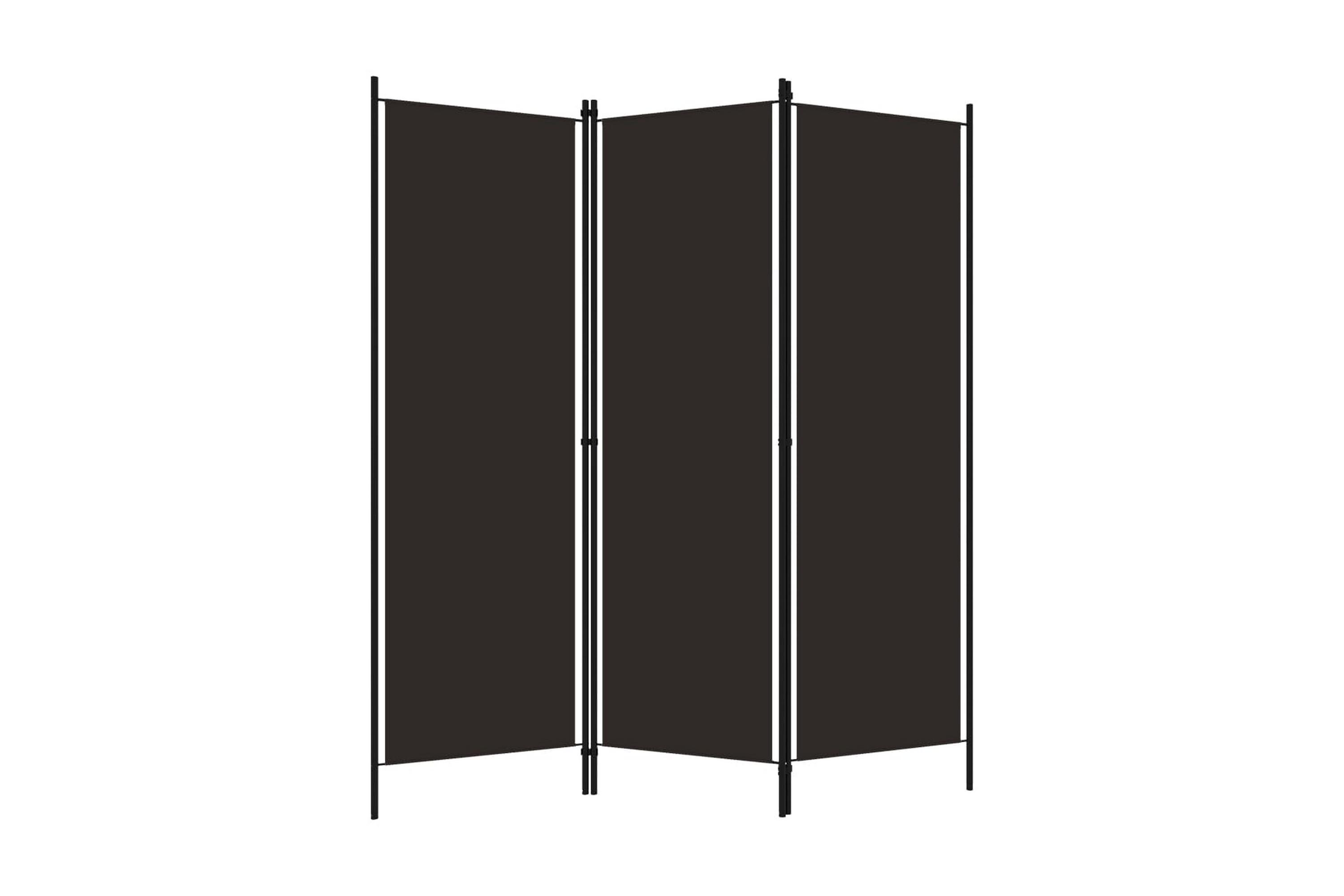 Rumsavdelare 3 paneler brun 150×180 cm – Brun