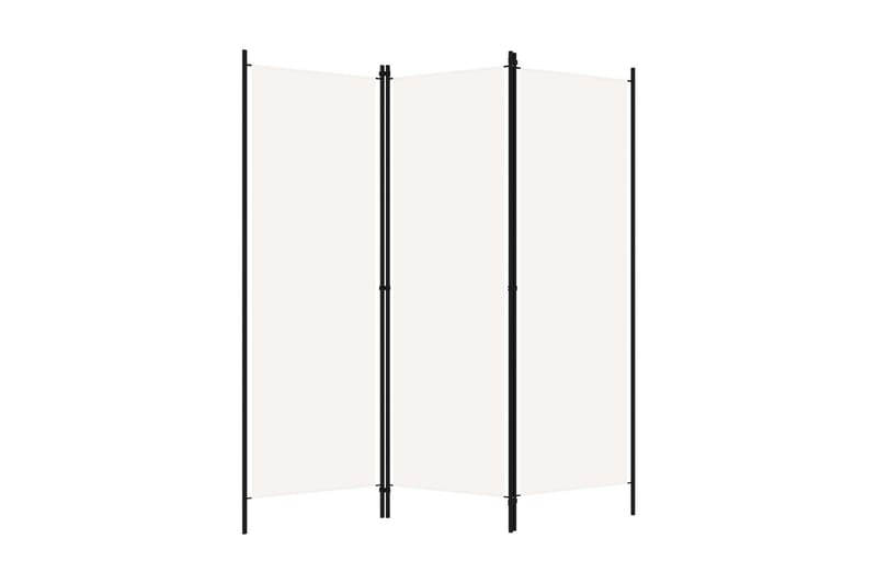 Rumsavdelare 3 paneler gräddvit 150x180 cm - Vit - Rumsavdelare