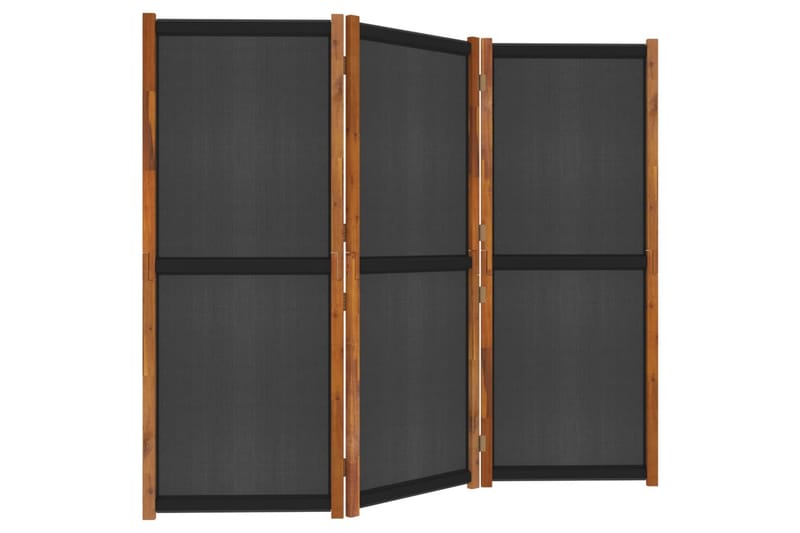Rumsavdelare 3 paneler svart 210x180 cm - Svart - Rumsavdelare