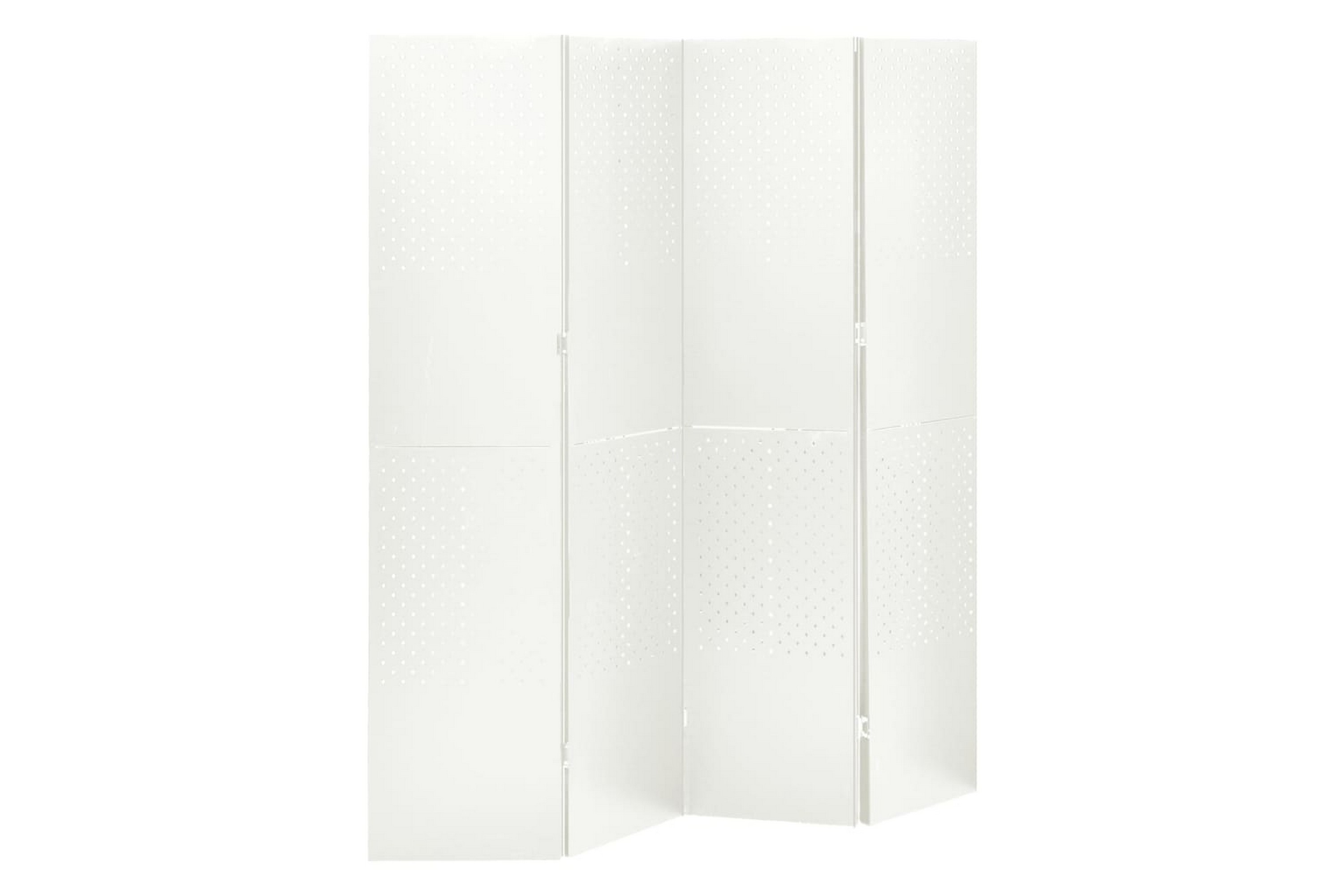 Rumsavdelare 4 paneler 2 st vit 160×180 cm stål –