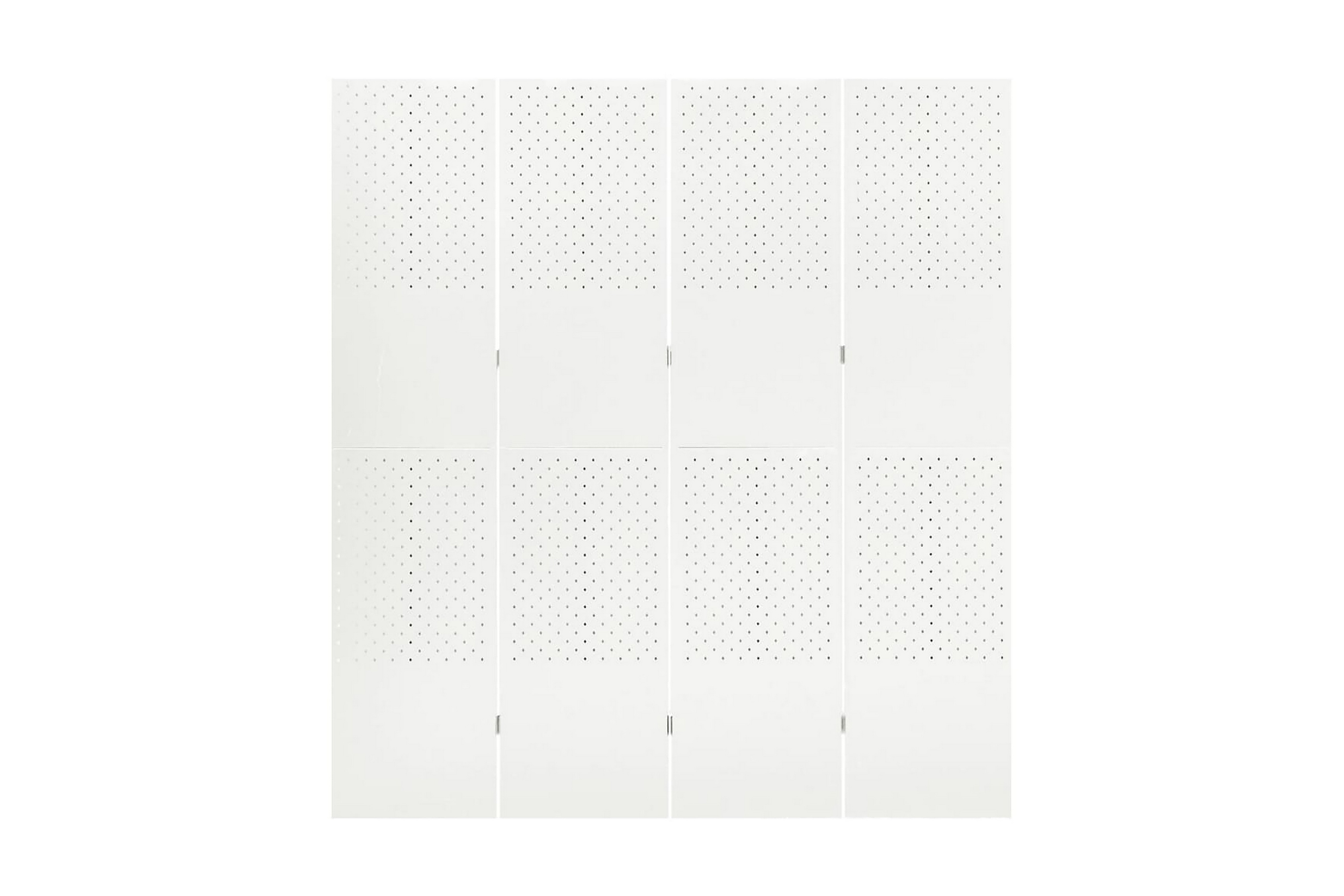 Rumsavdelare 4 paneler vit 160×180 cm stål –