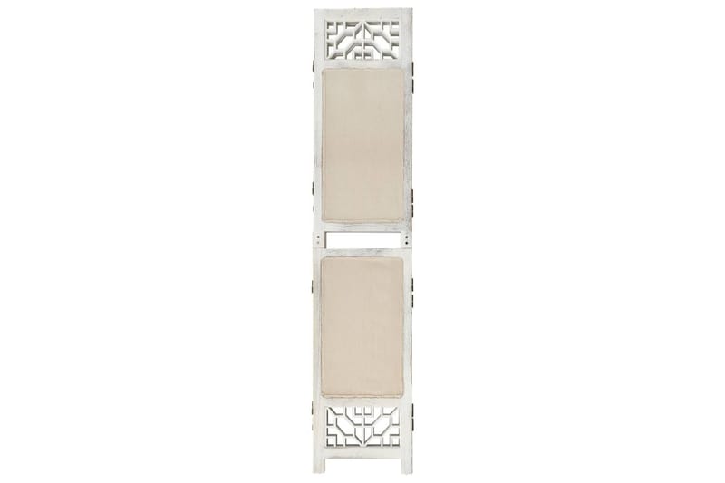 4-Panel Room Divider Cream 140x165 cm Fabric - Kräm - Inredning & dekor - Dekor & inredningsdetaljer - Rumsavdelare