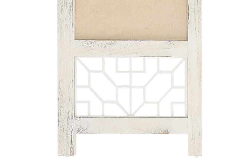 4-Panel Room Divider Cream 140x165 cm Fabric - Kräm - Inredning & dekor - Dekor & inredningsdetaljer - Rumsavdelare
