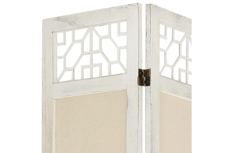 4-Panel Room Divider Cream 140x165 cm Fabric - Kräm - Inredning & dekor - Dekor & inredningsdetaljer - Rumsavdelare