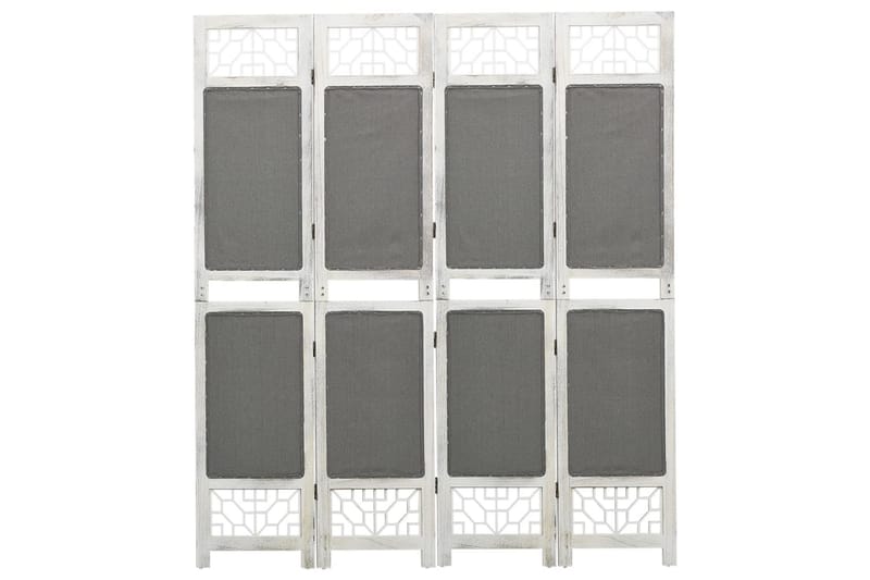 Rumsavdelare 4 paneler grå 140x165 cm tyg - Grå - Rumsavdelare