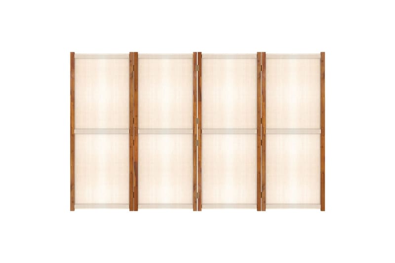 Rumsavdelare 4 paneler gräddvit 280x180 cm - Kräm - Rumsavdelare