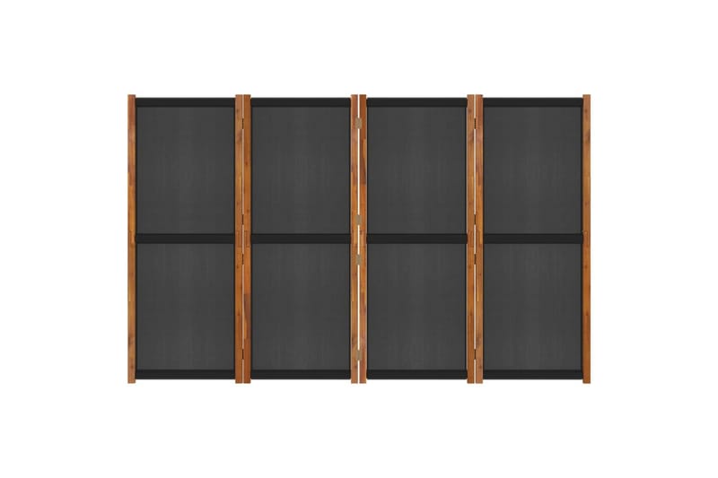 Rumsavdelare 4 paneler svart 280x180 cm - Svart - Rumsavdelare