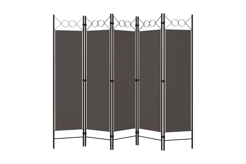 Rumsavdelare 5 paneler antracit 200x180 cm - Rumsavdelare