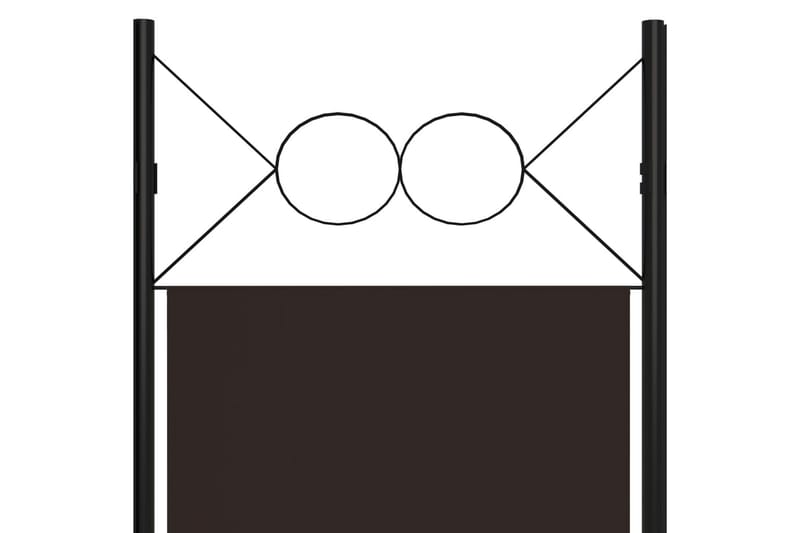 Rumsavdelare 6 paneler brun 240x180 cm - Brun - Rumsavdelare