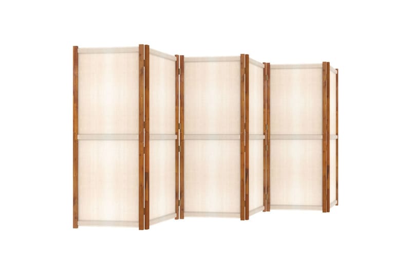 Rumsavdelare 6 paneler gräddvit 420x180 cm - Kräm - Rumsavdelare
