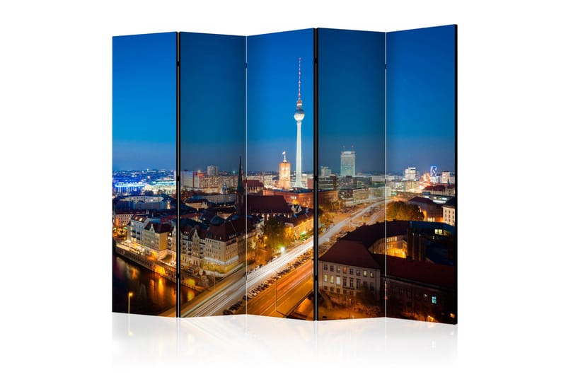 BERLIN BY NIGHT Rumsavdelare 225x172 cm, Artgeist sp. z o. o.