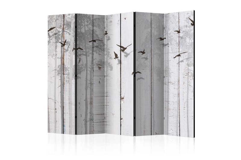 BIRDS ON BOARDS Rumsavdelare 225x172 cm - Artgeist sp. z o. o. - Inredning & dekor - Dekor & inredningsdetaljer - Rumsavdelare