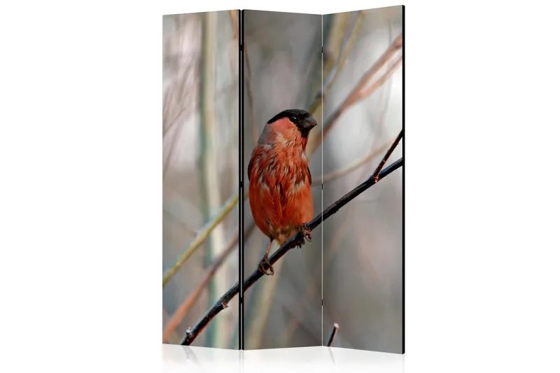 Rumsavdelare - Bullfinch in the forest 135x172, Artgeist sp. z o. o.