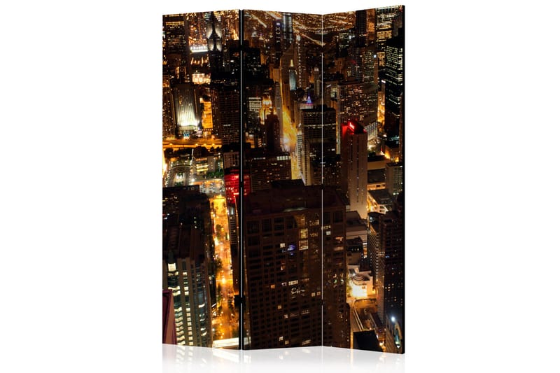 CITY BY NIGHT CHICAGO USA Rumsavdelare 135x172 cm - Artgeist sp. z o. o. - Rumsavdelare