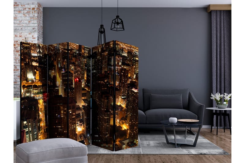 CITY BY NIGHT CHICAGO USA Rumsavdelare 225x172 cm - Artgeist sp. z o. o. - Inredning & dekor - Dekor & inredningsdetaljer - Rumsavdelare