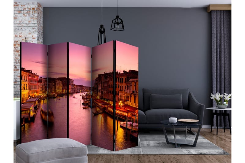 CITY OF LOVERS VENICE BY NIGHT Rumsavdelare 225x172 cm - Artgeist sp. z o. o. - Rumsavdelare