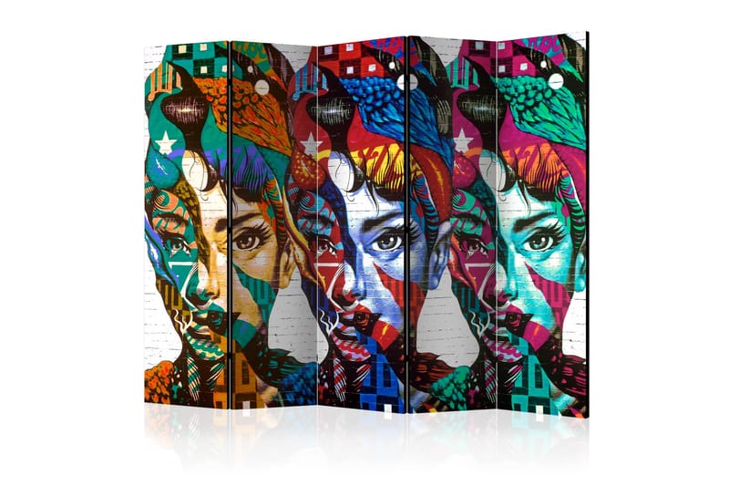 COLORFUL FACES Rumsavdelare 225x172 cm - Artgeist sp. z o. o. - Inredning & dekor - Dekor & inredningsdetaljer - Rumsavdelare