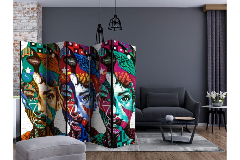 COLORFUL FACES Rumsavdelare 225x172 cm - Artgeist sp. z o. o. - Inredning & dekor - Dekor & inredningsdetaljer - Rumsavdelare
