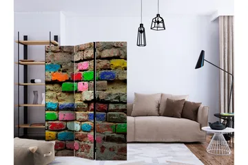 Rumsavdelare - Colourful Bricks 135x172 - Artgeist sp. z o. o. - Inredning & dekor - Dekor & inredningsdetaljer - Rumsavdelare