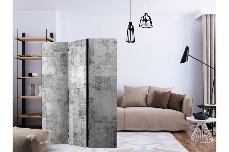 Rumsavdelare - Concrete: Grey City 135x172 - Artgeist sp. z o. o. - Inredning & dekor - Dekor & inredningsdetaljer - Rumsavdelare