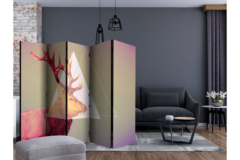 DEER (GRAPHIC PATTERN) Rumsavdelare 225x172 cm - Artgeist sp. z o. o. - Inredning & dekor - Dekor & inredningsdetaljer - Rumsavdelare