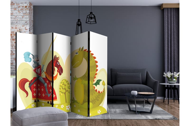 DRAGON AND KNIGHT Rumsavdelare 225x172 cm - Artgeist sp. z o. o. - Inredning & dekor - Dekor & inredningsdetaljer - Rumsavdelare