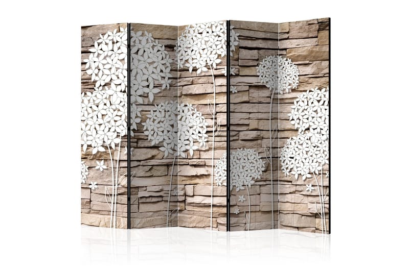 FLOWERS ON THE STONE Rumsavdelare 225x172 cm, Artgeist sp. z o. o.