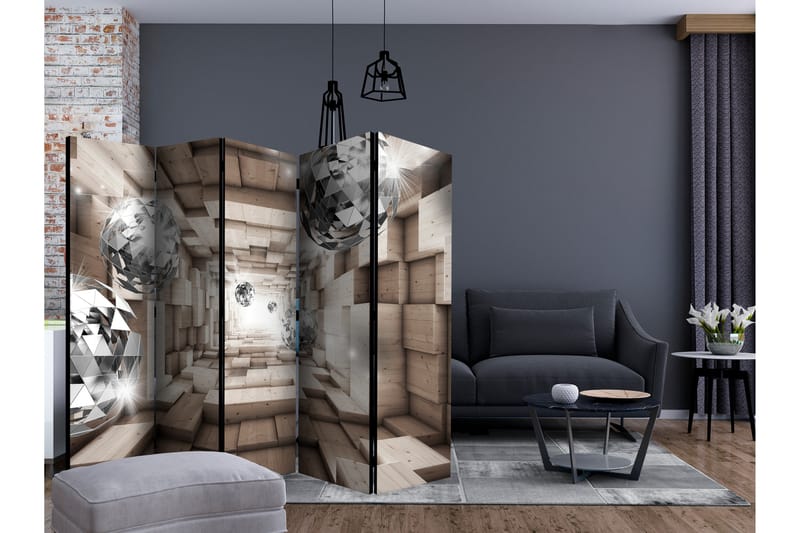 IN A WOODEN TUNNEL Rumsavdelare 225x172 cm - Artgeist sp. z o. o. - Inredning & dekor - Dekor & inredningsdetaljer - Rumsavdelare