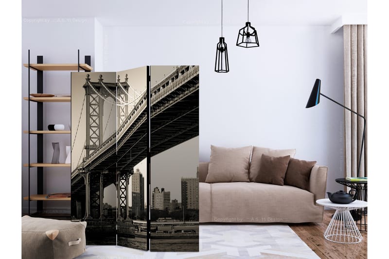 Rumsavdelare - Manhattan Bridge, New York 135x172 - Artgeist sp. z o. o. - Inredning & dekor - Dekor & inredningsdetaljer - Rumsavdelare