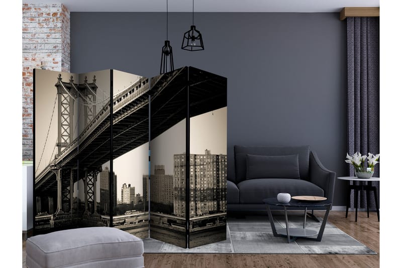 MANHATTAN BRIDGE NEW YORK Rumsavdelare 225x172 cm - Artgeist sp. z o. o. - Inredning & dekor - Dekor & inredningsdetaljer - Rumsavdelare