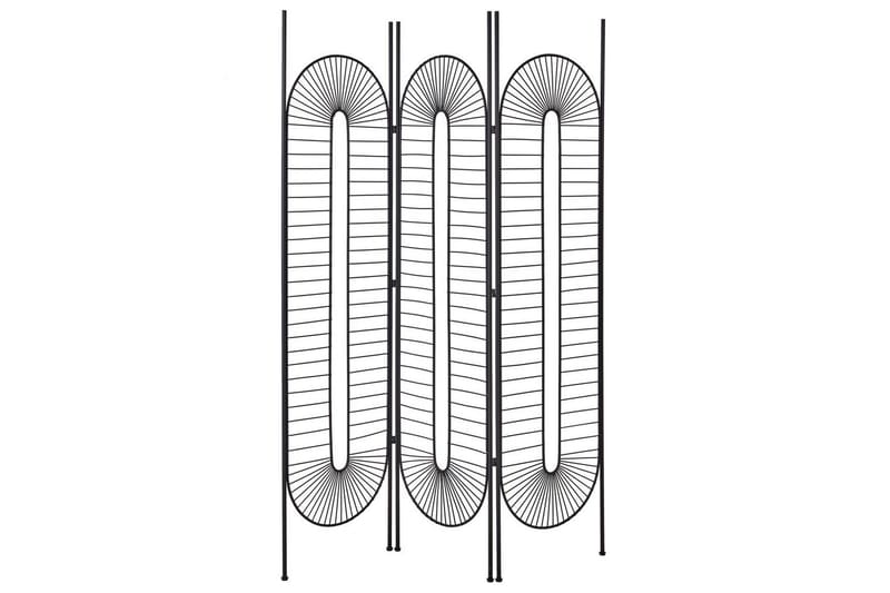 Rumsavdelare med 3 paneler Noale Svart, Svart